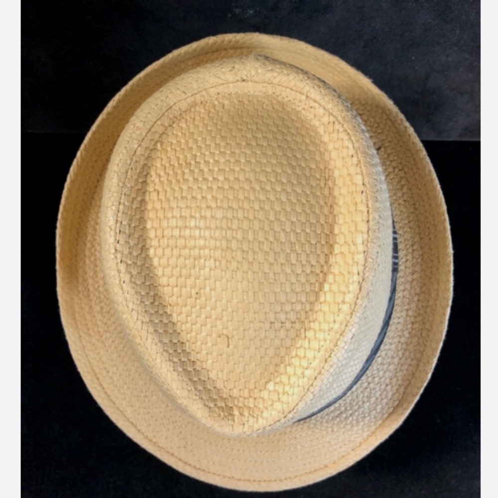 DPC DORFMAN PACIFIC CO Hat sz M Fedora Trilby Woven Paper Straw Natural Color - Picture 6 of 8